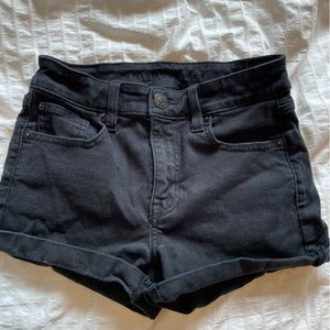 American Eagle Black Denim Short Shorts